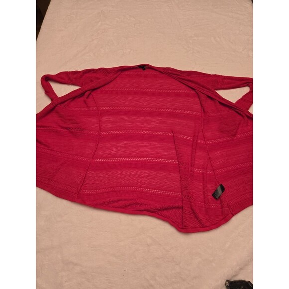 Express Open Front Bright Red Cardigan Size XS Long Sleeve - Picture 4 of 6
